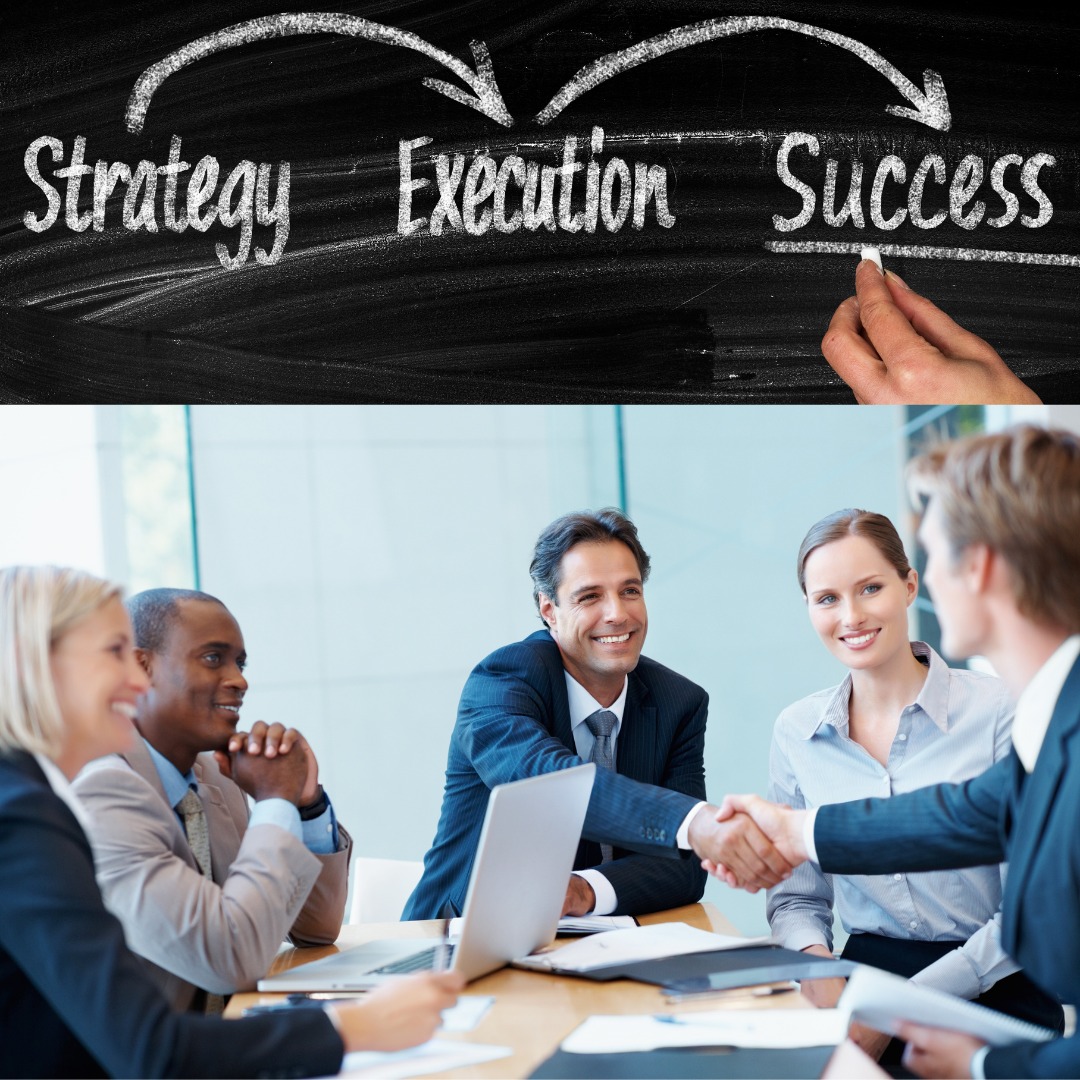 Leaders planning execution together